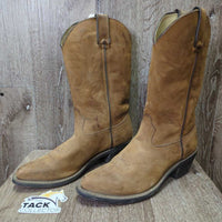 Pointy Toe Suede Western Boots *vgc, mnr rubs, stains, scuffs
