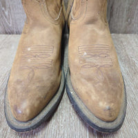 Pointy Toe Suede Western Boots *vgc, mnr rubs, stains, scuffs
