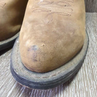 Pointy Toe Suede Western Boots *vgc, mnr rubs, stains, scuffs
