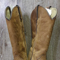 Pointy Toe Suede Western Boots *vgc, mnr rubs, stains, scuffs
