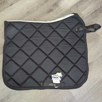 Thin Quilt Dressage Saddle Pad, piping *xc/vgc, clean, hairy, older
