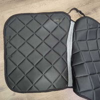 Thin Quilt Dressage Saddle Pad, piping *xc/vgc, clean, hairy, older
