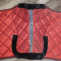 Glitter Thick Quilt Dressage Saddle Pad, Fleece Lined Underside, 2x piping *vgc, puckers, dirty
