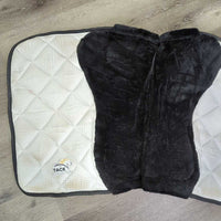 Glitter Thick Quilt Dressage Saddle Pad, Fleece Lined Underside, 2x piping *vgc, puckers, dirty

