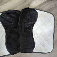Glitter Thick Quilt Dressage Saddle Pad, Fleece Lined Underside, 2x piping *vgc, puckers, dirty
