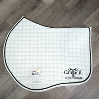Thin Quilt Jumper Saddle Pad, piping *vgc/xc, dingy?discolored, clean, mnr hairy, older
