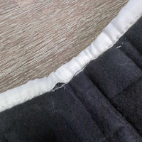 Thin Quilt Jumper Saddle Pad, piping *vgc/xc, dingy?discolored, clean, mnr hairy, older
