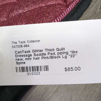 Glitter Thick Quilt Dressage Saddle Pad, piping *like new, mnr hair
