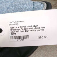 Glitter Thick Quilt Dressage Saddle Pad, piping *like new, mnr hair
