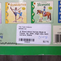 A Word about Horses Book & Poster *gc, older, edge rubs, bent corners, stains
