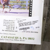 Quarter Horse Journal - Magazine Aug 1991 *gc/fair, rubs, scrapes, yellowed, loose pages, bent
