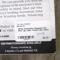 APHA Connection Magazine Fall 2004 *gc, older, faded, rubs, stains

