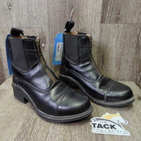 Pr Zip Up Paddock Boots *vgc, clean, toe cuts, gouge, scuffs, rubs, mnr peeling
