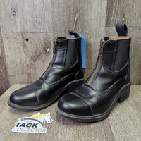 Pr Zip Up Paddock Boots *vgc, clean, toe cuts, gouge, scuffs, rubs, mnr peeling
