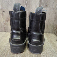 Pr Zip Up Paddock Boots *vgc, clean, toe cuts, gouge, scuffs, rubs, mnr peeling
