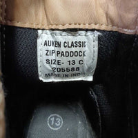 Pr Zip Up Paddock Boots *vgc, clean, toe cuts, gouge, scuffs, rubs, mnr peeling
