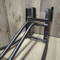 Folding Stall Saddle Rack *gc, rust, tape, bent brace, scuffs
