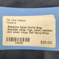 Nylon Duffel Bag, shoulder strap *vgc, clean, residue, mnr smell, frays, hair
