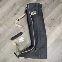Tall Padded Boot Bag, Shoulder Strap *vgc, clean, creases, thin spots, mnr hair, edge rubs & stains
