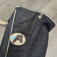 Tall Padded Boot Bag, Shoulder Strap *vgc, clean, creases, thin spots, mnr hair, edge rubs & stains
