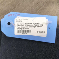 Tall Knee to Ankle Tendon ICE Boots, 4 Packs, bag *xc, clean, mnr shavings, packs drying up
