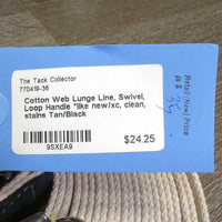 Cotton Web Lunge Line, Swivel, Loop Handle *like new/xc, clean, stains
