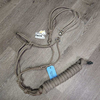 Nylon Rope Halter, quick change, lead rope *vgc/gc, mnr dirt, stains, rubs, tape, frayed end
