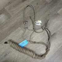 Nylon Rope Halter, quick change, lead rope *vgc/gc, mnr dirt, stains, rubs, tape, frayed end
