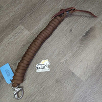 Nylon Horsemanship Lead, quick release, leather tassel *like new/xc
