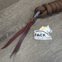Nylon Horsemanship Lead, quick release, leather tassel *like new/xc
