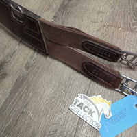 Padded Sm Belly Girth, carabiner, x2 els *vgc, clean, stiff, dry, mnr dirt, hair, residue, \creases, scuff
