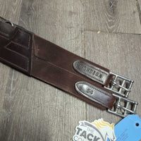Padded Sm Belly Girth, carabiner, x2 els *vgc, clean, stiff, dry, mnr dirt, hair, residue, \creases, scuff
