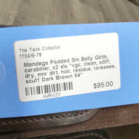 Padded Sm Belly Girth, carabiner, x2 els *vgc, clean, stiff, dry, mnr dirt, hair, residue, \creases, scuff

