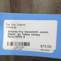 Hvy Sweatshirt Jacket, Zipper *gc, faded, clumpy
