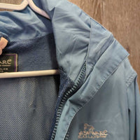 Light Rain Jacket, Mesh Lining, Zip off Hood, Zipper *gc/fair, rubs, pills, frays, snags, No wpf
