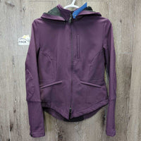 Soft Shell Fleece Lined Short Riders Jacket, Zip, Zipper Hood "Cavalia" *vgc, hairy, seam puckers
