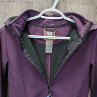 Soft Shell Fleece Lined Short Riders Jacket, Zip, Zipper Hood "Cavalia" *vgc, hairy, seam puckers
