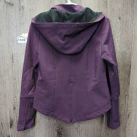 Soft Shell Fleece Lined Short Riders Jacket, Zip, Zipper Hood "Cavalia" *vgc, hairy, seam puckers

