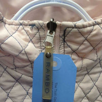 Light Quilt Jacket, Satin Lining, Zipper *gc, clean, puckers, older, v.stretched elastic drawstring
