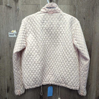 Light Quilt Jacket, Satin Lining, Zipper *gc, clean, puckers, older, v.stretched elastic drawstring
