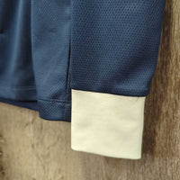 LS Show Shirt, 1/4 Zip Up, Bling *vgc/xc, mnr snags/run
