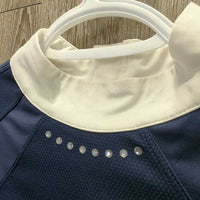 LS Show Shirt, 1/4 Zip Up, Bling *vgc/xc, mnr snags/run
