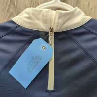 LS Show Shirt, 1/4 Zip Up, Bling *vgc/xc, mnr snags/run
