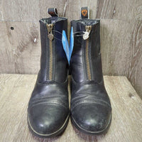 Pr Zip Up Paddock Boots *vgc/gc, clean, toe scuffs, cuts, gouge, mnr fading, rubs
