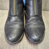 Pr Zip Up Paddock Boots *vgc/gc, clean, toe scuffs, cuts, gouge, mnr fading, rubs
