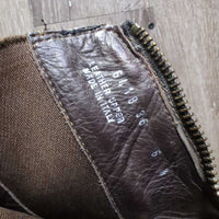Pr Italian Leather Round Toe Paddock Boots, zips *vgc, older?, clean, rubbed soles, scuffs, creases
