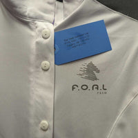 LS Show Shirt, Zipper, Buttons, Magnetic Collar *gc, loose threads & snags
