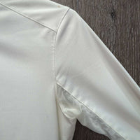 LS Show Shirt, 1/3 Snap Up, Snap Collar, Mesh Sleeves *vgc/gc, mnr stains, seam puckers, cuff stains & curled collar ends
