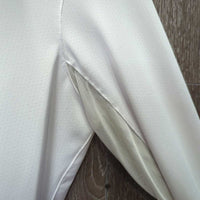 LS Show Sun Shirt, 1/3 Snap Collar, Mesh Sleeves *vgc/gc, v.bubbled collar, crinkled & stained cuffs
