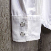 LS Show Sun Shirt, 1/3 Snap Collar, Mesh Sleeves *vgc/gc, v.bubbled collar, crinkled & stained cuffs
